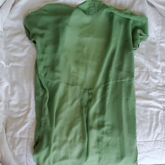 Seafoam green short sleeve blouse - Picture 4 of 4